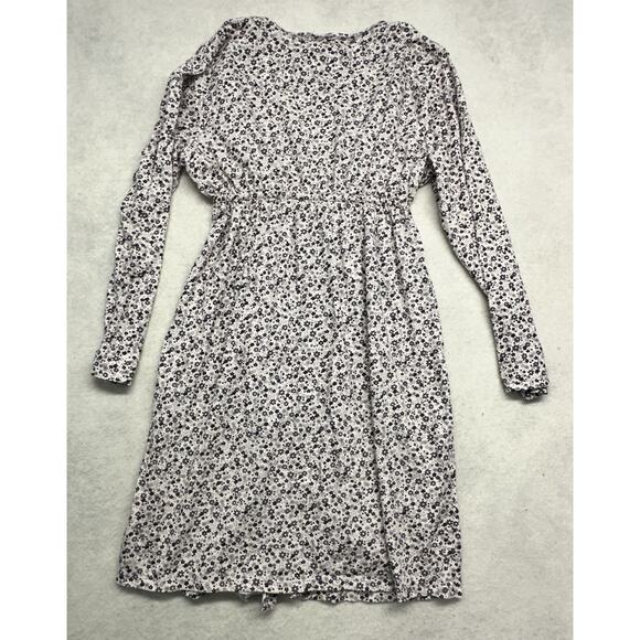 Oh Baby by Motherhood Maternity Large Nightgown Robe Set Purple Floral Cotton - Picture 7 of 10